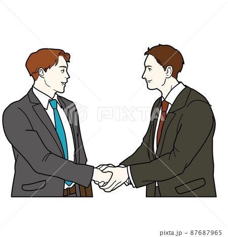握手をするビジネスマン　イラスト 87687965