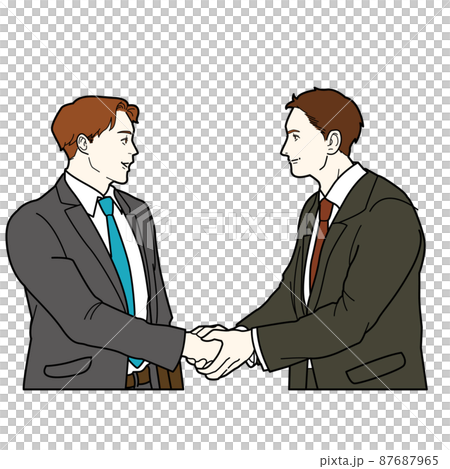 握手をするビジネスマン　イラスト 87687965