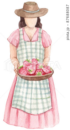 Strawberry harvest and decor watercolor png icon Strawberry harvest and decor watercolor png icon 87688087