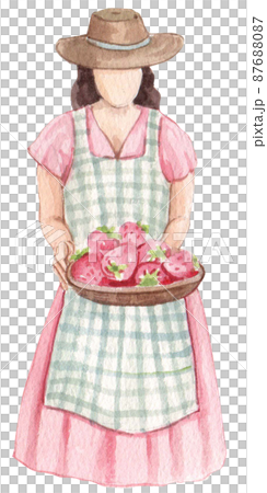 Strawberry harvest and decor watercolor png icon 87688087