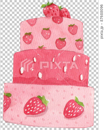 Strawberry harvest and decor watercolor png icon 87688096