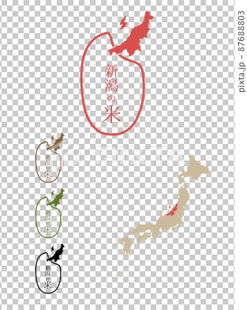 日本のおいしい米産地-新潟 87688803