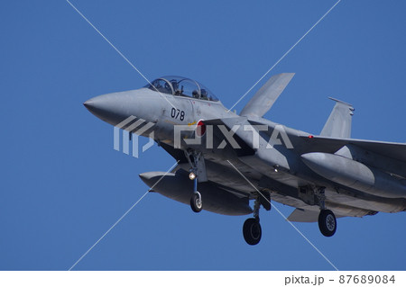 着陸する航空自衛隊のF-15DJ 着陸する航空自衛隊のF-15DJ 87689084