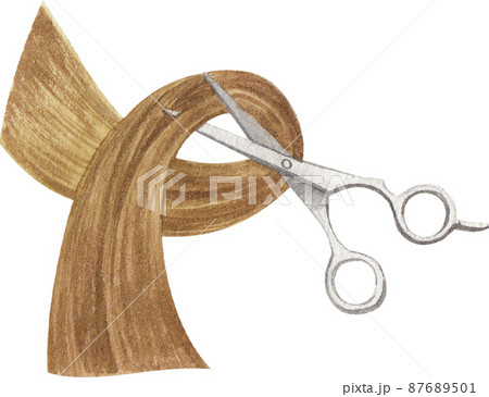 Salon hair beauty watercolor png icon 87689501