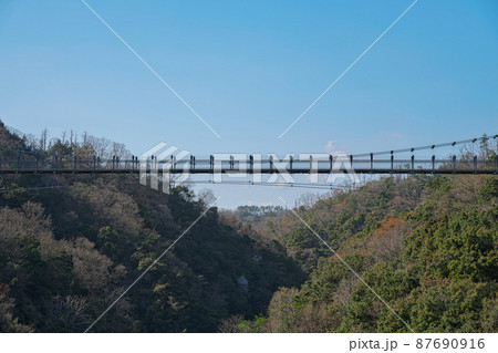 《島根県》県立自然公園 鬼の舌震の風景【4月】 《島根県》県立自然公園 鬼の舌震の風景【4月】 87690916