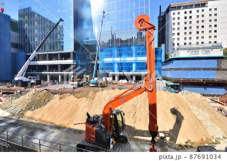 天神ビッグバン工事現場　旧大名小学校跡地　国家戦略特区　都市開発計画　福岡市中央区大名　　 87691034
