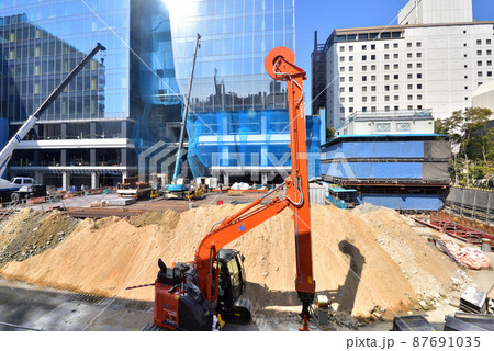 天神ビッグバン工事現場　旧大名小学校跡地　国家戦略特区　都市開発計画　福岡市中央区大名　　 87691035