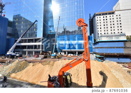 天神ビッグバン工事現場　旧大名小学校跡地　国家戦略特区　都市開発計画　福岡市中央区大名　　 87691036