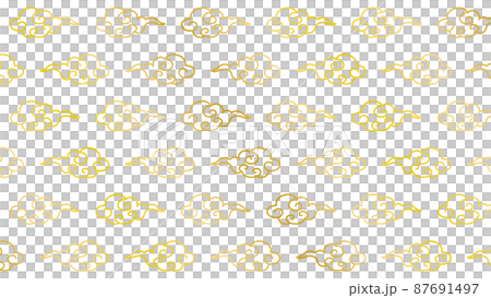 中國風傳統雲紋圖[背景/壁紙] 87691497