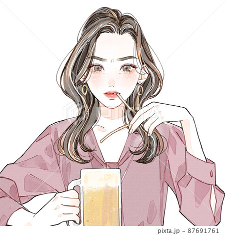 飲酒のイラスト素材