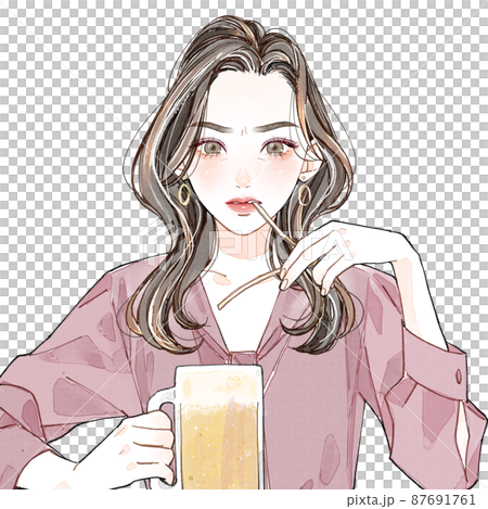 飲酒のイラスト素材