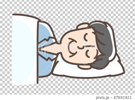 A man sleeping sideways A man sleeping sideways 87691921