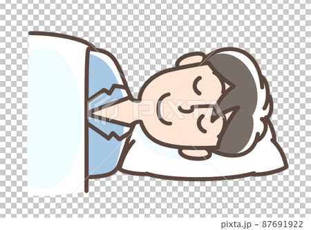 A man sleeping sideways A man sleeping sideways 87691922