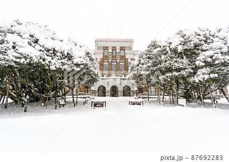 しいのき迎賓館の雪景色 87692283