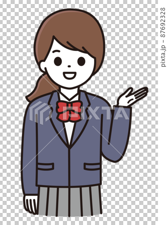 Student Female Description Smile Illustration Student Female Description Smile Illustration 87692328