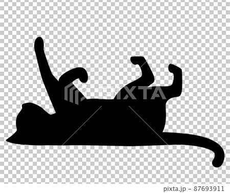 ネコのシルエットイラスト15 ネコのシルエットイラスト15 87693911