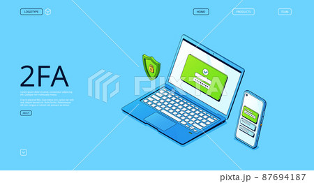 2FA, two-factor authentication banner 87694187