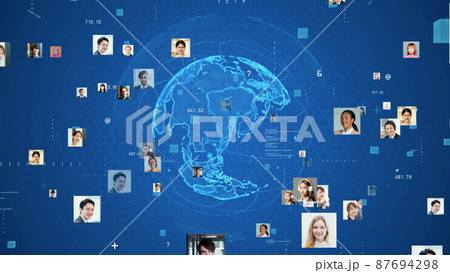 グローバルネットワーク 多国籍の人々 グローバルネットワーク 多国籍の人々 87694298
