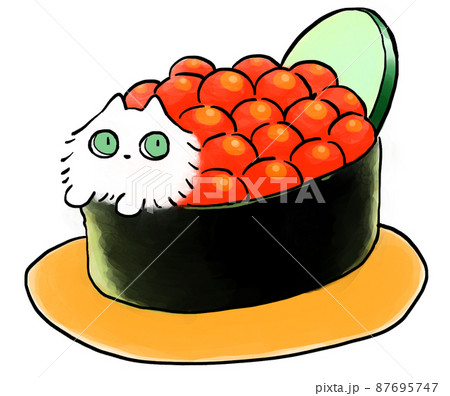 イクラ軍艦巻きとねこ 87695747