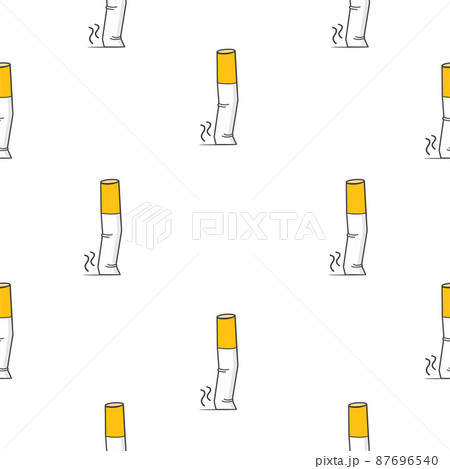Stop Smoking Cigarette butt seamless pattern Stop Smoking Cigarette butt seamless pattern 87696540