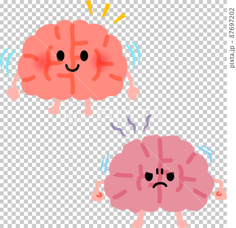 硬い脳と柔らかい脳のキャラクター 87697202
