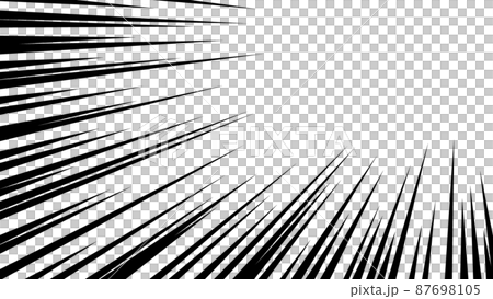 黒色の集中線のベクター素材 87698105