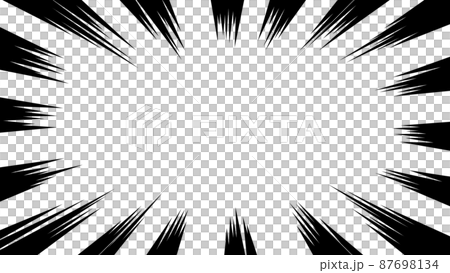 Black concentrated line vector frame material 87698134