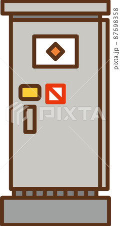 正面から見た小型変電設備のイラスト 87698358