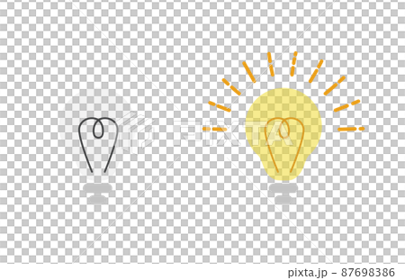 注意到一個燈泡發光的插圖 87698386