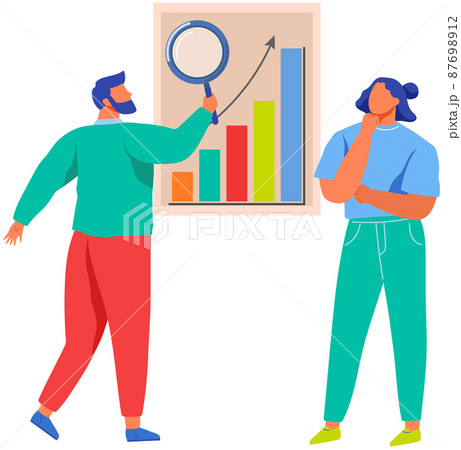 Data analysis research statistics concept. Strategy, business development. Results of statistical business research 87698912