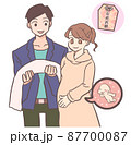 戌の日の安産祈願をする夫婦 87700087
