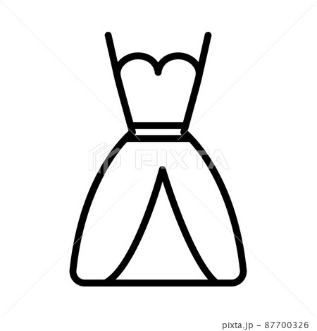 Wedding dress icon on white background, vector illustration Wedding dress icon on white background, vector illustration 87700326
