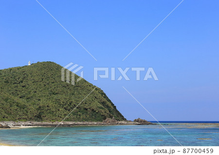沖縄 伊平屋 伊平屋島灯台 沖縄 伊平屋 伊平屋島灯台 87700459