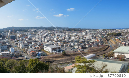 掛川城天守三階からの掛川市（西） 87700810