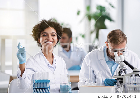 staff of the scientific laboratory is working on the creation of new drugs . 87702441