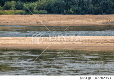 River With Beach And Sandy Island River With Beach And Sandy Island 87702453
