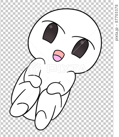 しゃがみこんで何かを見ているキャラクター しゃがみこんで何かを見ているキャラクター 87703378