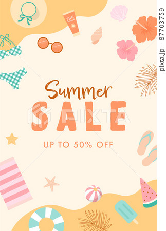 ビーチのアイコンの背景イラスト ビーチのアイコンの背景イラスト 87703759