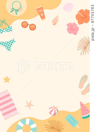 ビーチのアイコンの背景イラスト ビーチのアイコンの背景イラスト 87703763