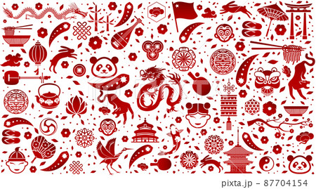 Vector illustration color background. Traditional chinese symbol. Vector illustration color background. Traditional chinese symbol. 87704154