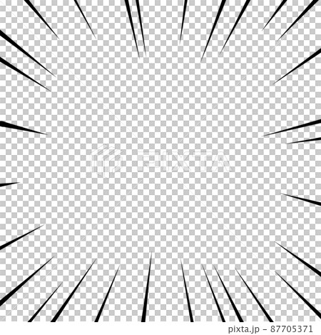 黒色の集中線のベクター素材 黒色の集中線のベクター素材 87705371