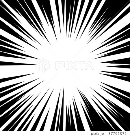 黒色の集中線のベクター素材 87705372