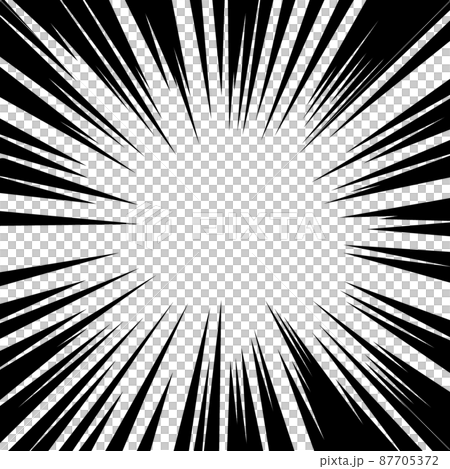 黒色の集中線のベクター素材 87705372