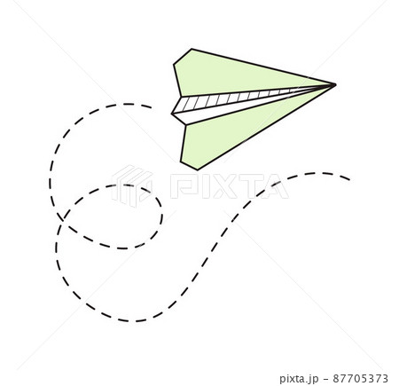 Plane icon with fly rout vector. Paper airplane in hand drawn style. Outline paper aircraft. Doodle message, sms, e-mail symbols. Plane icon with fly rout vector. Paper airplane in hand drawn style. Outline paper aircraft. Doodle message, sms, e-mail symbols. 87705373