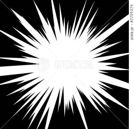 衝撃イメージの黒色のベタフラッシュの集中線のベクター素材 衝撃イメージの黒色のベタフラッシュの集中線のベクター素材 87705374