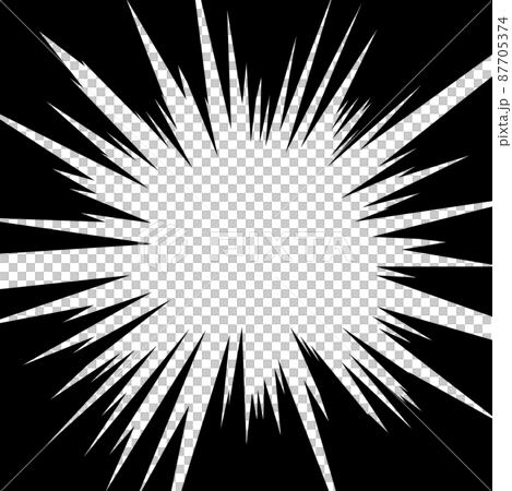 衝撃イメージの黒色のベタフラッシュの集中線のベクター素材 衝撃イメージの黒色のベタフラッシュの集中線のベクター素材 87705374