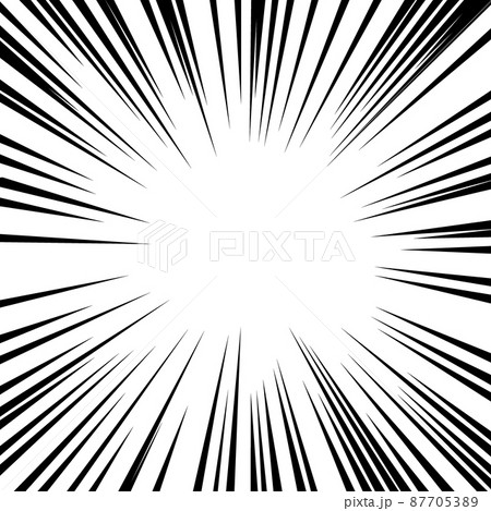 黒色の集中線のベクター素材 黒色の集中線のベクター素材 87705389