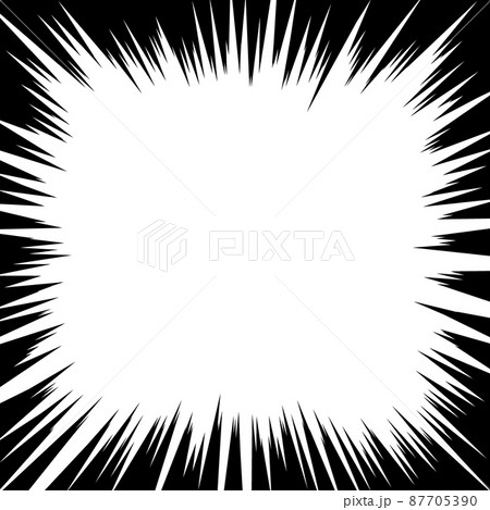 黒色の集中線のベクター素材 87705390