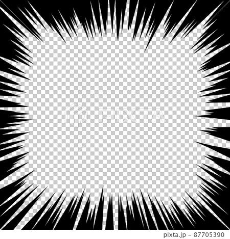 黒色の集中線のベクター素材 87705390