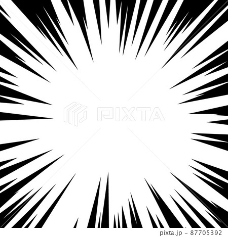 黒色の集中線のベクター素材 黒色の集中線のベクター素材 87705392